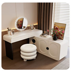 <span class=keywords><strong>Tocador</strong></span> de Estilo Americano Moderno y Minimalista <span class=keywords><strong>con</strong></span> <span class=keywords><strong>Espejo</strong></span> y Almacenamiento para Dormitorio, Hotel, Hogar, Apartamento - Product Image 2