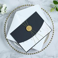 SIHENY – Couvertures d'invitation de mariage personnalisées de luxe en carton bordeaux avec lettrage en relief floral, étiquette volante, code-barres et sceau de cire anti-contrefaçon