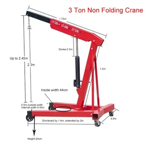 3ton מיני רכב מנוע הרמת מתקפל מנוף נייד קטן איסוף מתקפל בום משאית עם מנוף - Product Image 2