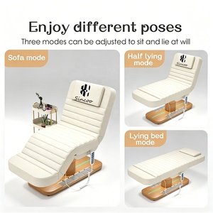 Lettino Massaggio Elettrico a 3 Motori per Estetista, Design Personalizzato Lusso <span class=keywords><strong>Oro</strong></span>, Poltrona Spa Viso Ciglia, Tavolo Cosmetico - Product Image 5