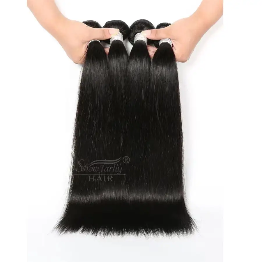 Необработанные индийские волосы без химического процесса 8 "-30" настоящие человеческие волосы натуральные черные шелковистые прямые волосы класса 10А