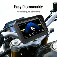 Pantalla Inalámbrica para Motocicleta F96C, Impermeable IP67, Pantalla IPS HD de 6.25 Pulgadas, Navegación GPS, Android Auto Inalámbrico, Carplay