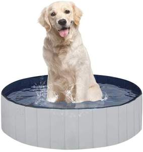 Piscina para perros de plástico duro plegable para interiores y exteriores, bañera portátil para mascotas, piscina para perros - Product Image 2