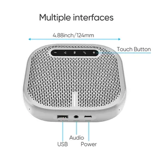 Rocware-micrófono omnidireccional inalámbrico para teléfono móvil, altavoz de conferencia de audio con USB, alcance de 6M, M300
