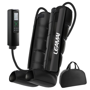 Masajeador de Piernas de Compresión de Aire de 6 Cámaras con Control de Tiempo para Alivio del Dolor de Pies y Relajación Muscular - Product Image 1