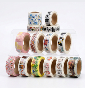 Cinta Adhesiva Washi Verde de Línea Fina para Pintores, Cinta Washi Impresa Personalizada con Logotipo de Marca, Proveedor Mayorista de Cinta Washi con Impresión Personalizada - Product Image 1