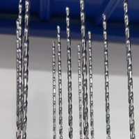 Foret à trou profond à deux cannelures en carbure monobloc longue durée pour le perçage de l'acier inoxydable, outil CNC revêtu de TiCN/TiN