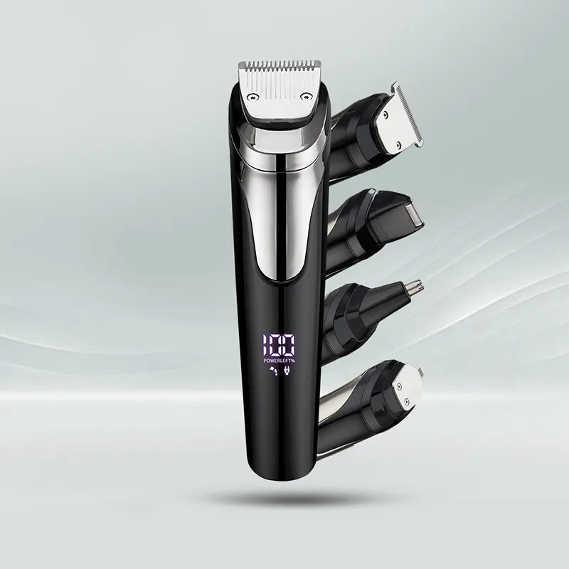 Men's New Designed Professional Cordless Metal Rechargeable Electric Hair Trimmer Clippers