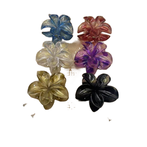 Barrette à cheveux en forme de fleur de <span class=keywords><strong>style</strong></span> <span class=keywords><strong>vintage</strong></span> et épingle à cheveux en forme de requin, accessoire de <span class=keywords><strong>coiffure</strong></span> en plastique pour chignon latéral - Product Image 2