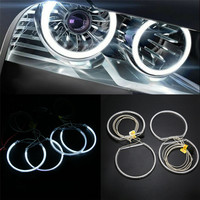 Phares Angel Eyes pour BMW E36 E38 E39 E46, Kit Anneaux Halo LED CCFL Blancs, Feux de Jour Automatiques (DRL) 4x 131mm