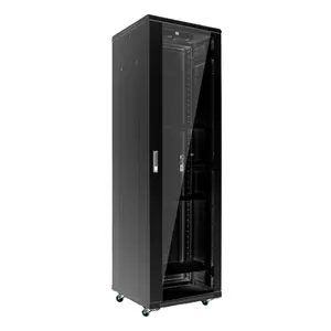 Black cheap metal computer cabinet/server rack 19 inch 42u 18u for data center