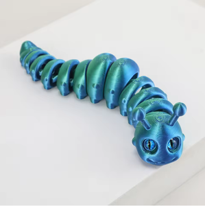 3D打印PLA毛毛虫玩具 可爱卡通设计 全身可活动关节 模型M29 - Product Image 1