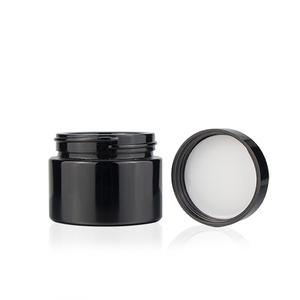 Nhà Sản Xuất Flat Top Glass Bottle Quang Violet Lưu Trữ Thực Phẩm Kín Glass <span class=keywords><strong>Jar</strong></span> Với Nắp Đậy Màu Đen - Product Image 5