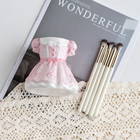 Boîte de rangement de bureau en céramique, style princesse Lolita, mignonne, porte-stylos, organisateur de pinceaux de maquillage, multifonction, rangement pour salon