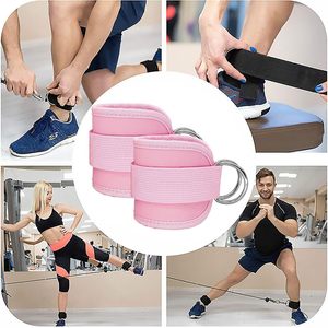 VANTUR Sangles de cheville de sport en néoprène rembourré, respirantes et réglables avec anneaux en D, pour la sécurité en salle de sport et le soutien des abducteurs lors de l'entraînement des jambes - Product Image 2
