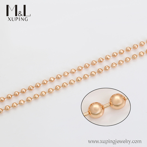 ML13612 XUPING Jewelry ML Store primo ordine oltre $50 spedizione gratuita gioielli occidentali collana a catena con perline versatili color oro 18 carati - Product Image 2