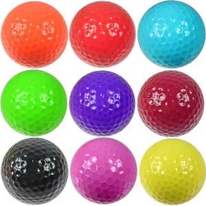 사용자 정의 로고 다채로운 골프 공 연습 플라스틱 스포츠 실내 및 실외 저항 훈련 빨강 노랑 파랑 녹색 골프 공