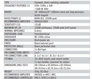 AG X118 ベースサウンドシステムスピーカーボックス（NL4インターフェース搭載、800W/3200W、42Hz-150Hz周波数帯域、<span class=keywords><strong>DJ</strong></span>向け） - Product Image 6
