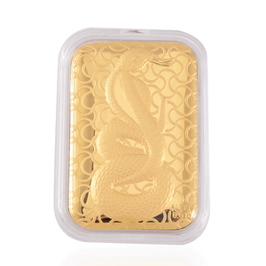 Món Quà Thủ Công Vàng Rắn Emboss Vàng Tấm 31x45.5Mm 10Mg Vàng Bộ Sưu Tập Lưu Niệm - Product Image 1