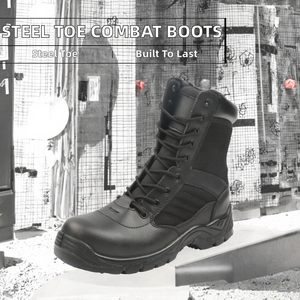 Botas de Senderismo de Combate Negras, Antiestáticas, con Puntera de Acero, Indestructibles, Cómodas, de Cuero Genuino, Zapatos de Seguridad S3 para Invierno - Product Image 2