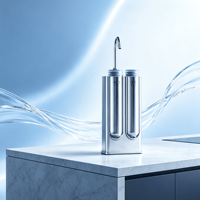 Robinet purificateur d'eau en acier inoxydable, filtre à eau à monter sur robinet, élimination des métaux lourds et du chlore, système de filtration d'eau pour la maison et la cuisine