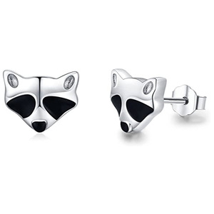 Mini boucles d'oreilles clous en forme de renard, style coréen et japonais, mignonnes, unisexes, bijoux d'oreille animaux pour femmes, pour le quotidien, tenue décontractée, cadeau - Product Image 1