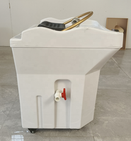 Bac de lavage de cheveux professionnel avec réservoir d'eau de 60L, fonctions massage et vapeur, machine SPA pour le lavage des cheveux sans raccordement