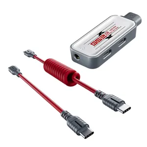 Plexton GS2 3-in1 어댑터 60W 고속 충전기 USB-C 3.5mm 헤드폰 음악 잭 이어폰 잭 하이-레 오디오 어댑터