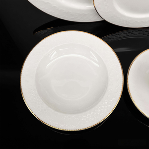 Vaisselle <span class=keywords><strong>de</strong></span> luxe 8/10 pouces en <span class=keywords><strong>porcelaine</strong></span> <span class=keywords><strong>blanche</strong></span> <span class=keywords><strong>et</strong></span> <span class=keywords><strong>or</strong></span>, assiettes <span class=keywords><strong>et</strong></span> bols en gros pour restaurants, services <span class=keywords><strong>de</strong></span> <span class=keywords><strong>table</strong></span> en céramique - Product Image 5