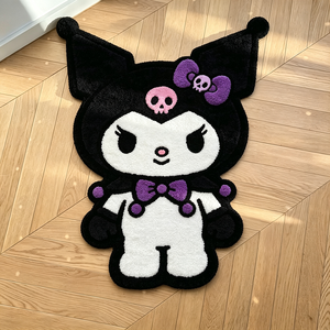 Alfombra Personalizada Hecha a Mano con Diseño de Telaraña de Anime, Alfombra de Área Gruesa con Forma Irregular y Diseño de Hello Kitty - Product Image 3
