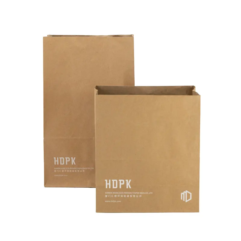 Sacchetto di carta alimentare per hamburger pollo fritto sacchetto di carta per imballaggio a mano che tiene il sacchetto di carta kraft