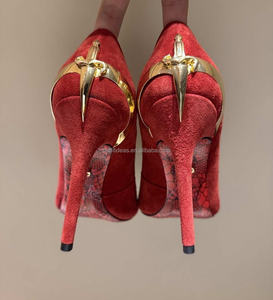 真皮奢华水晶顶级品质全新带标签 12 厘米细高跟水钻婚礼凉鞋剑形高跟鞋 - Product Image 6