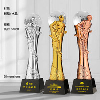 Événement sportif or argent laiton cristal basket-ball football baseball balle de golf trophée sportif champion