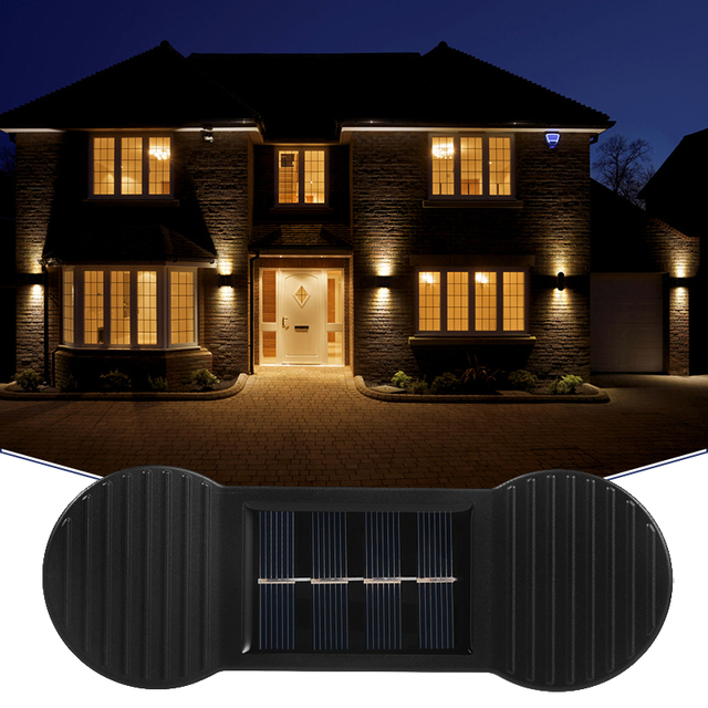 Energy-saving IP65 Waterproof for Corridor IR Sensor 1W ABS+PC Black LED Solar Wall Light