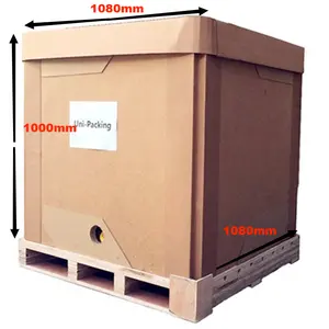 1000 Liter Food Grade IBC Recycled Storage Drum With Inner Bag Paper Drum Water SGS