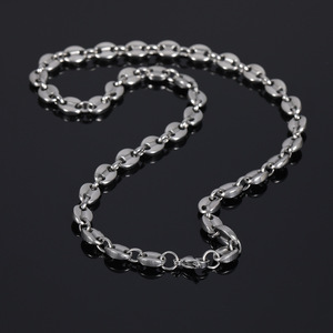 HipHop 316L In Acciaio Inox <span class=keywords><strong>Oro</strong></span> Argento Colore Placcato Chicco di Caffè Della Collana Della Catena per Gli Uomini - Product Image 2