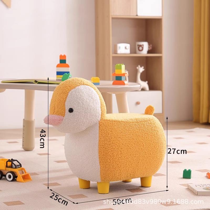 Yellow Penguin - Style pied de tabouret (Teddy Fleece)