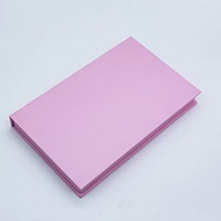 Quatre paires de faux cils, boîte d'emballage 25mm, boîte de rangement pour cils, livre vide de grappes de cils individuels de marque privée, vente en gros