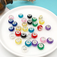 Perles rondes facettées en acrylique/plastique/lucite Acre de 20 mm pour la fabrication de bracelets, la décoration de bijoux, la correspondance des couleurs