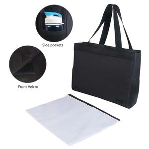 Fashion Sublimation Blank Promotional Beach Bag Made Polyester Custom Side Pockets Thermal Transfer Printing <b>Personalized</b> Large - Product Image 5