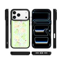 Coque de téléphone AG Feeling Black Edge avec motif perroquet vert doré pour iPhone 17, 17 Pro Max, 16 Pro, 15 – Coque magnétique