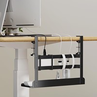 Organisateur de câbles métallique sous le bureau sans perçage, support de rangement pour fils