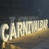 Lettres de chapiteau géantes Personnalisées Led Light Up Giant Number 4Ft Marquee Letters For Wedding Backdrop Decoration