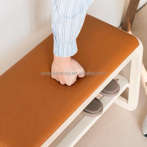 Zapatero Doble <span class=keywords><strong>de</strong></span> Madera JIAMUJIA para Espacios Pequeños con Banco <span class=keywords><strong>de</strong></span> Almacenamiento para Sala <span class=keywords><strong>de</strong></span> Estar, Dormitorio, Entrada, Hotel - Diseño Contemporáneo - Product Image 2