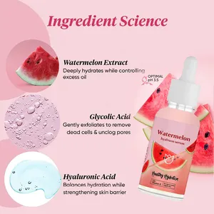 Neuankömmling Bio Vitamin C Anti-Aging-Falten serum, Niacin amid Haut aufhellung serum, Hanf und Wassermelone Gesichts serum