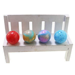 ลูกปัดซิลิโคนกลมแบบเหลววิบวับสีนีออนเงาขนาด 20 มม. สำหรับทำปากกา DIY ขายส่งแบบใหม่ - Product Image 4