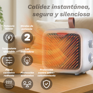 Stufa Elettrica Portatile in Ceramica Grunkel 1500W con 2 Impostazioni di Calore - Product Image 4