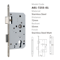 Serrure intelligente JIXIN anti-prise pour panneau de démolition, corps de serrure à mortaise, sécurité pour porte d'entrée, en acier inoxydable 60mm, 3 ANSI Grade 1