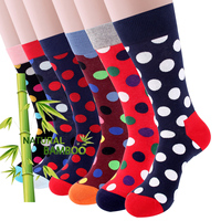 Premium écologique hommes fantaisie affaires décontracté confortable meilleure nouveauté drôle haute qualité robe bambou équipage chaussettes
