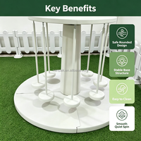 Manège à bascule blanc facile à installer, équipement de jeu souple pour enfants, idéal pour les cafés, centres commerciaux et locations de fêtes (intérieur/extérieur)
